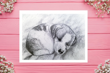 Load image into Gallery viewer, custom drawn pet portrait
